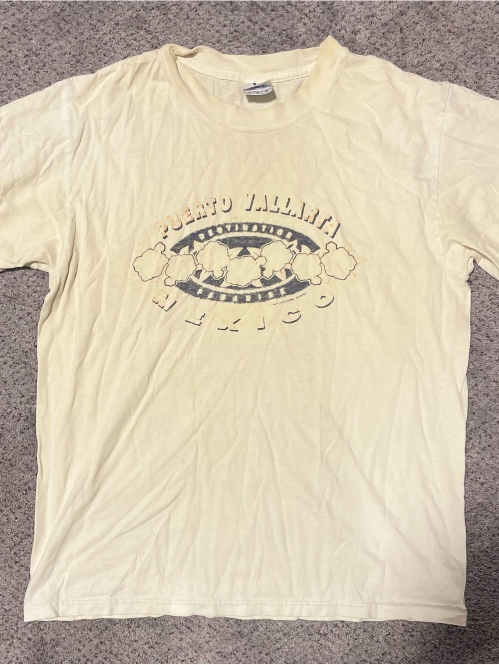 Vintage Puerto Vallarta Mexico Souvenir Tee Faded Y2K